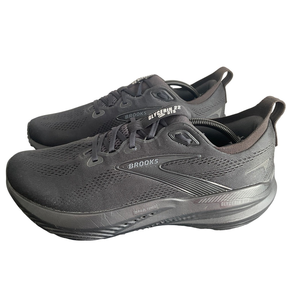 Brooks Glycerin GTS 22 Mens Running Shoes Size 12 Black Ebony 1104461D020